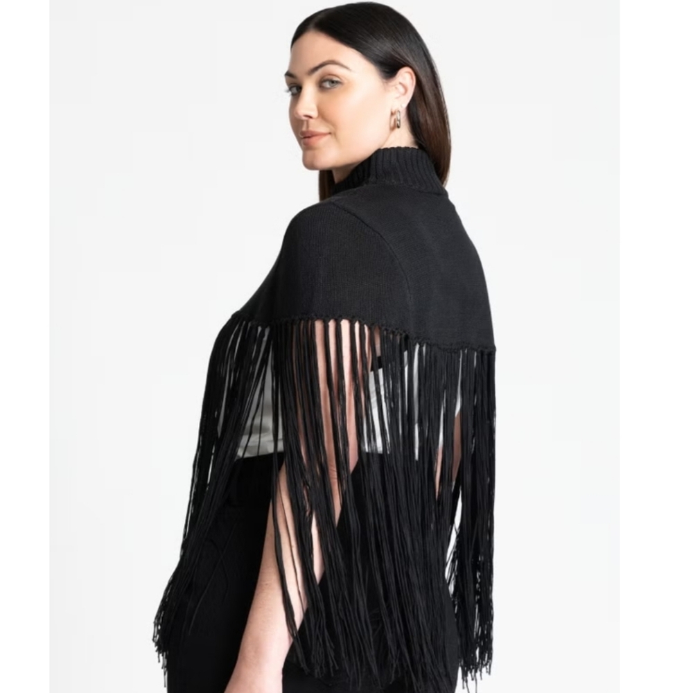 Eloquii | Fringe Half Sweater - Picture 4 of 4
